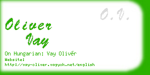 oliver vay business card